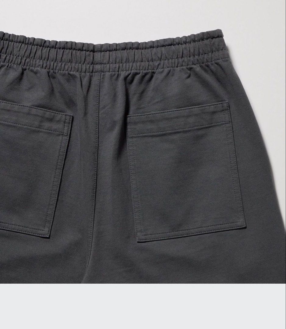 Uniqlo Easy Jersey ankle pants (Category: Trousers) located in Baguio. Submitted by zzlanuza34050 (Listing ID 1469243315, Image 3). Description: - Color: Dark grey - Fit: Relaxed straight leg with clean stitch details - Waist: Elastic waistband with adjustable inner drawstring - Pockets: Functional side pockets and back patch pockets - Fabric: Soft, textured material ideal for daily lounging or casual outings.