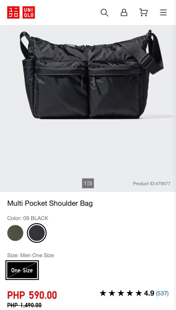 Uniqlo Multi Pocket Shoulder Bag Black (Category: Sling Bags) located in Marikina City. Submitted by uscelebratinglife (Listing ID 1469183853, Image 2). Description: .