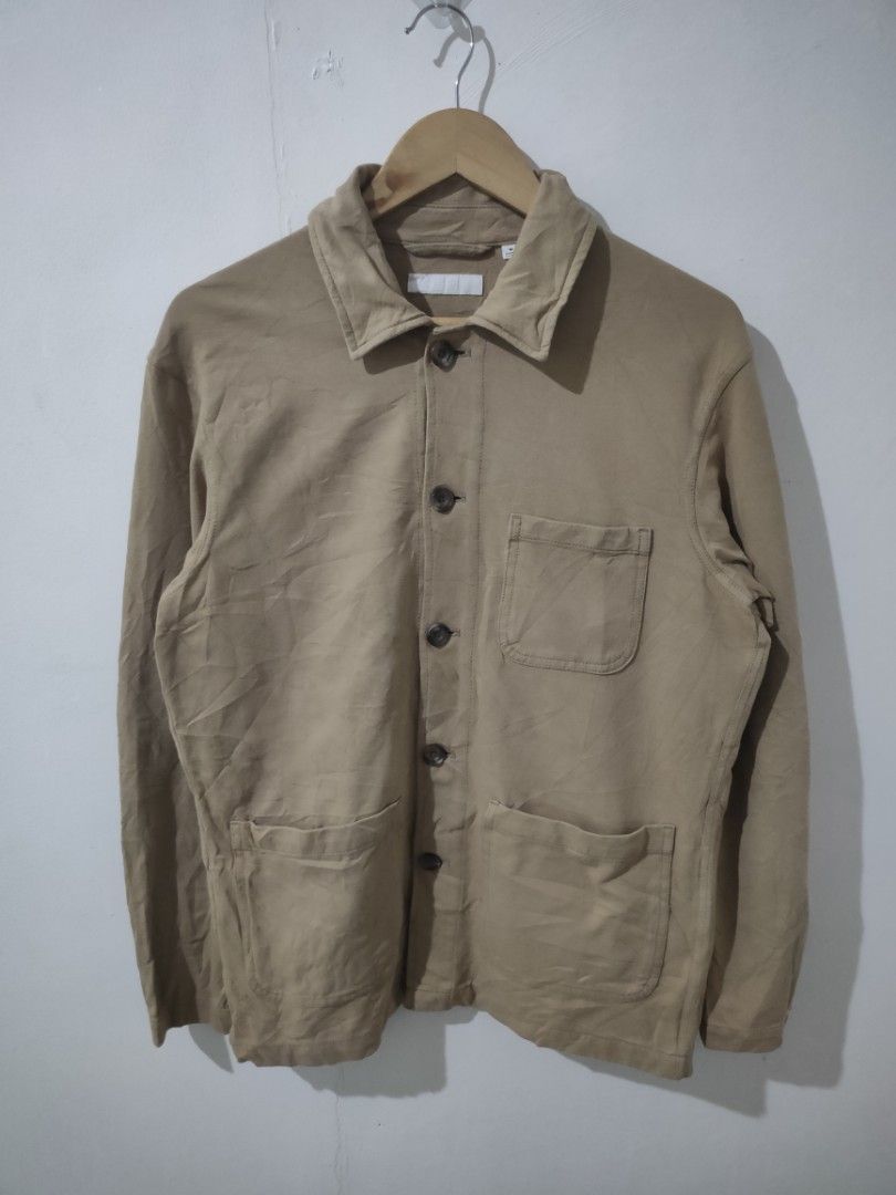 Uniqlo Washed Jersey Work Jacket (Category: Coats, Jackets and Outerwear) located in Ozamiz City. Submitted by ukaygrails (Listing ID 1469272937, Image 1). Description: Excellent condition No issue Dimes 21.5/28.5.