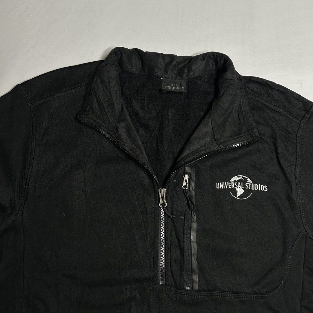 Universal Studios Quarterzip (Category: Tshirts & Polo Shirts ) located in Antipolo. Submitted by wvyfrnds (Listing ID 1469170895, Image 2). Description: Universal Studios Quarterzip Size: L Color: Black Dimensions (Inches): Length: 26.5 Width: 21.5 Color Rate: 9/10 Issues - NONE 395 PLUS SF.