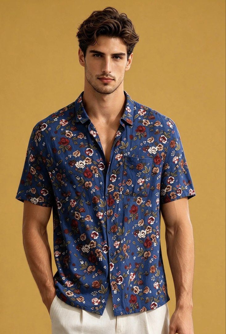 URBAN OUTFITTERS (Category: Tshirts & Polo Shirts ) located in Davao. Submitted by sart0ria85 (Listing ID 1469339423, Image 2). Description: Short sleeve button-dow, vibrant blue background with all-over floral rose print 100% RAYON MADE IN CHINA 🇨🇳 LARGE. Size 8 EXCELLENT CONDITION (96/100).