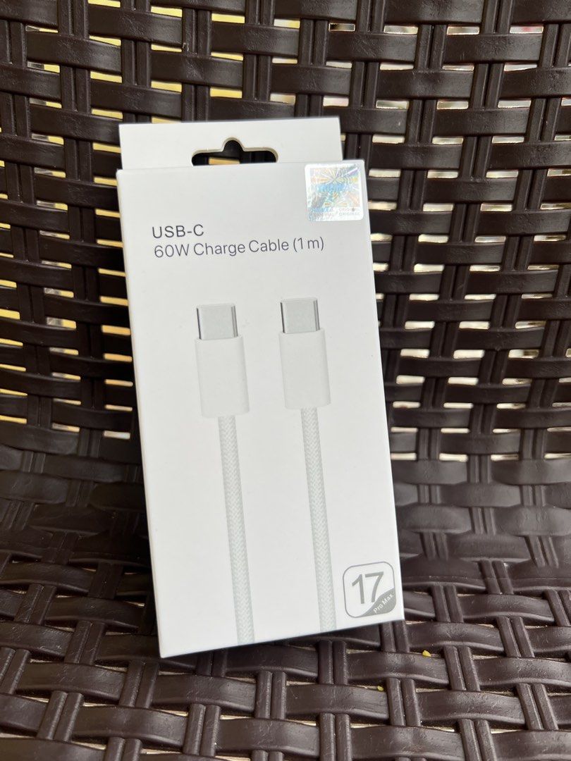USB-C Cable Cord 60W for iPad & MacBook (Category: Chargers) located in Manila. Submitted by warm_jamin (Listing ID 1469367024, Image 1). Description: USB-C Cable Cord 60W for iPad & MacBook 🔌 60W USB-C charging cable for compatible iPad and MacBook models. 📦 On-hand items, ready for delivery ⚡ Suitable for compatible USB-C devices 🚚 Same-day delivery around Manila 📍 Pickup and Lalamove delivery available 📩 PM for price and availability! .