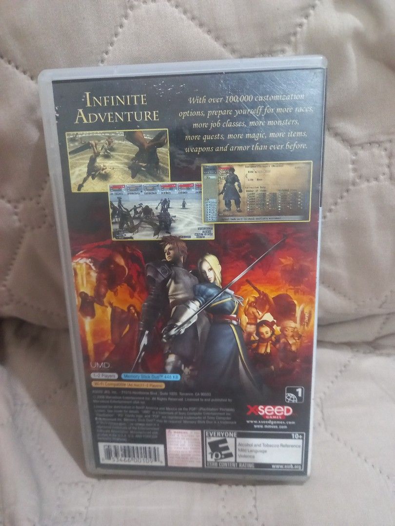 Valhalla Knights 2 for PlayStation Portable PSP (Category: PlayStation) located in Valenzuela. Submitted by retro.rush (Listing ID 1469317444, Image 2). Description: - Title: Valhalla Knights 2 - Platform: PlayStation Portable (PSP) - Genre: Action RPG - Publisher: Marvelous Entertainment - ESRB Rating: Teen - Inclusions: Original plastic case and cover art insert - Condition: Good, complete with case.