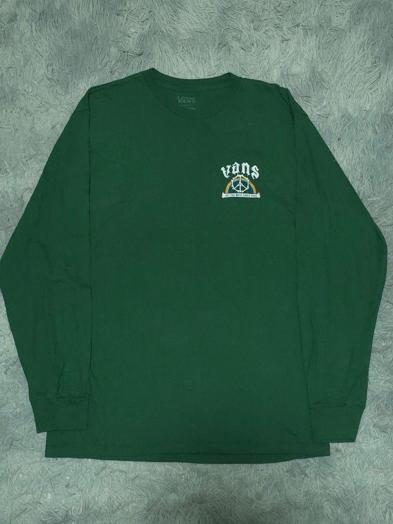 Vans Green Longsleeves (Category: Tshirts & Polo Shirts ) located in Abulug. Submitted by humanwhosellthings (Listing ID 1469321973, Image 1). Description: Size Medium 19W x 28L Excellent Condition No issue.