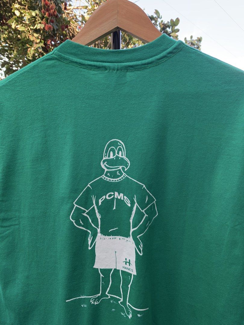 Vintage 1990s Hanes promotional statement tee (Category: Tshirts & Polo Shirts ) located in Cagayan de Oro. Submitted by premium_thrifts (Listing ID 1469253464, Image 2). Description: Green colorway. Excellent condition. Single stitch on both sleeves and hem Fits Large L29" x W21" 20.2" (shoulder to shoulder) 8.2" (sleeve length) Issue: none Add shipping fee (via JRS or J&T).