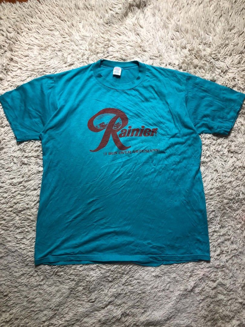 Vintage 80's Rainer Tee (Category: Tshirts & Polo Shirts ) located in Manila. Submitted by truecat.00a53a (Listing ID 1469190130, Image 1). Description: size xl single stich issue need wash Tag : Jerzees.