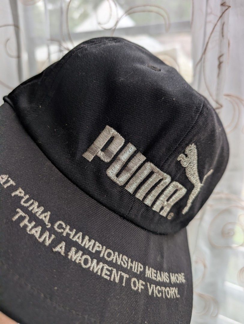 Vintage Black Puma Embroidered Logo Baseball Cap (Category: Caps & Hats) located in Naga. Submitted by kenshin78 (Listing ID 1469314706, Image 2). Description: - As is from Japan Surplus. need wash.