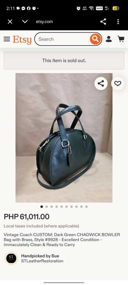 Vintage Coach Chadwick (Category: Luxury Bags & Wallets) located in Cabanatuan. Submitted by bagsyoulove (Listing ID 1469162960, Image 1). Description: .