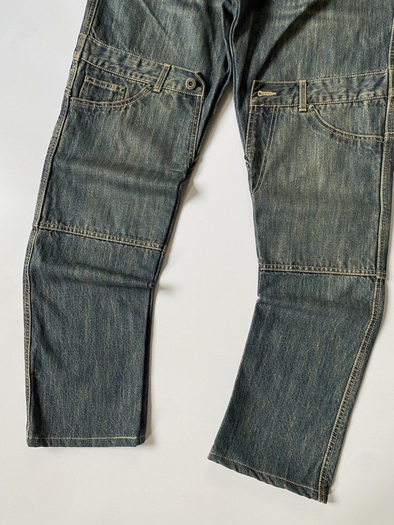 Vintage Dolce & Gabbana Hybrid Patchwork Denim Jeans (Category: Jeans) located in Baguio. Submitted by the_gunstore (Listing ID 1469327388, Image 3). Description: Size tagged: 34 Issue: Minimal Stains Waistline:17.5(35) Full Length:40 Thigh:12.5 Leg Opening:7 Inseam:30 Knee:7.5 Front Rise:11.