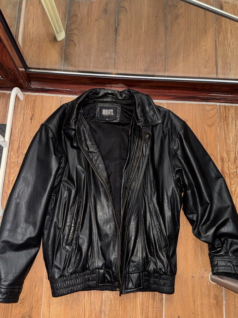 Vintage Durante Large Leather Jacket (Category: Coats, Jackets and Outerwear) located in Manila. Submitted by aloueueueu (Listing ID 1469248670, Image 1). Description: Can do meetups in bgc - delivery pref is lalamove Vintage Leather Jacket - super thick real leather! Can say use for winter Unisex! This is Women's XL for sure so it's a good oversized fit. I'd say it's heavy though! Please note there's also a leather smell because: vintage Size Sh