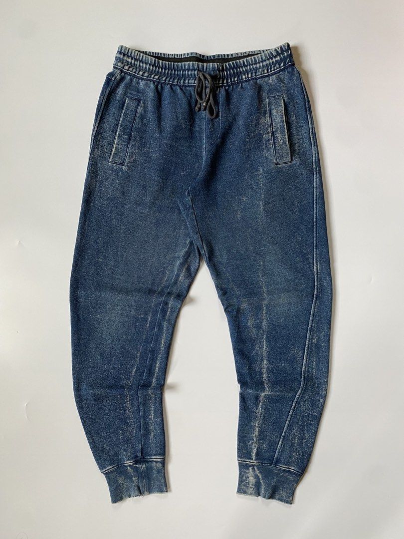 Vintage Helmut Lang Distressed Knit Pants (Category: Joggers) located in Baguio. Submitted by the_gunstore (Listing ID 1469325816, Image 1). Description: Size tagged: M Issue: None Waistline:15.5(31) Full Length:38.5 Thigh:12 Leg Opening:4.5 Inseam:28.5 Knee:9 Front Rise:11.