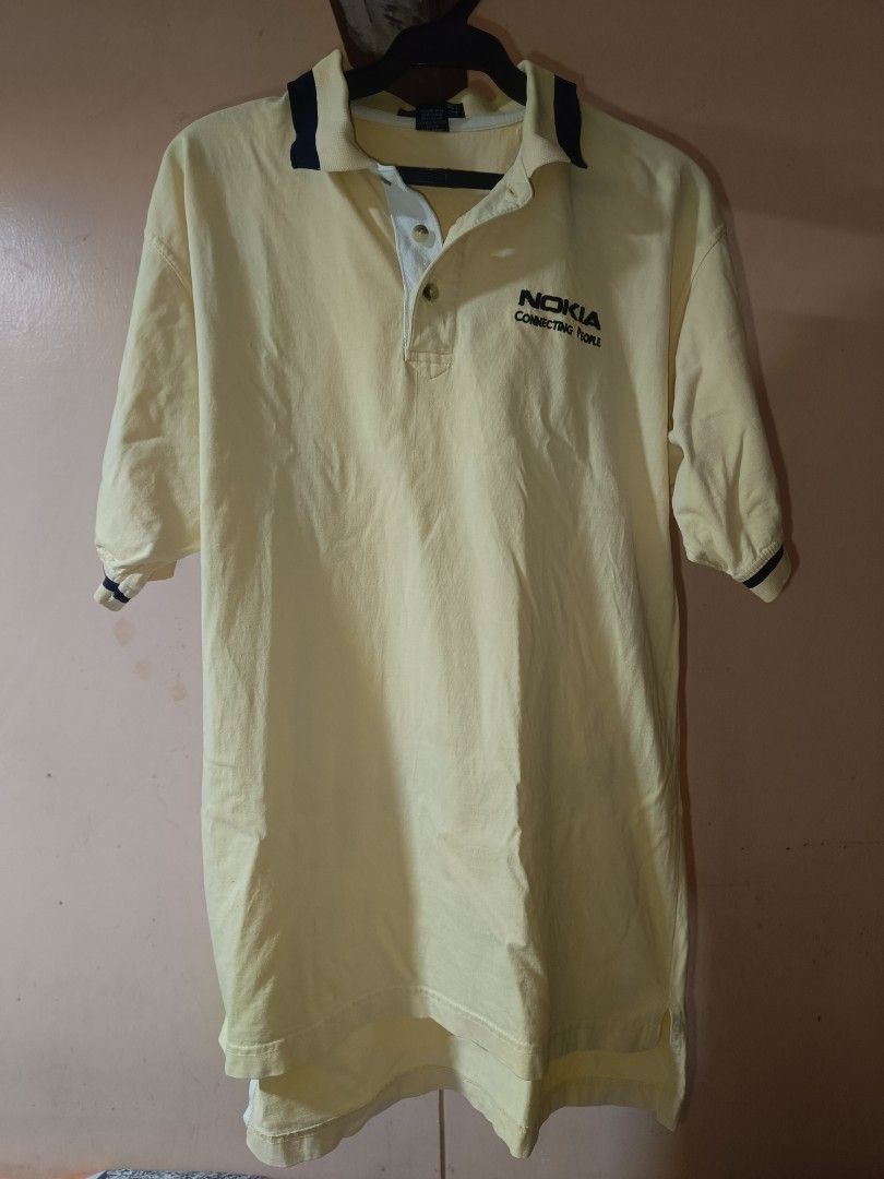 Vintage Jonathan Corey 1990s Nokia Promo/Tech Polo (Category: Tshirts & Polo Shirts ) located in Santa Rosa. Submitted by animalinstinct.617 (Listing ID 1469291690, Image 2). Description: Late 90s Nokia Connecting People corporate embroidery on a Jonathan Corey pique knit blank. Medium on Tag. Dimes: W21.5*L29 Issue: Stains.