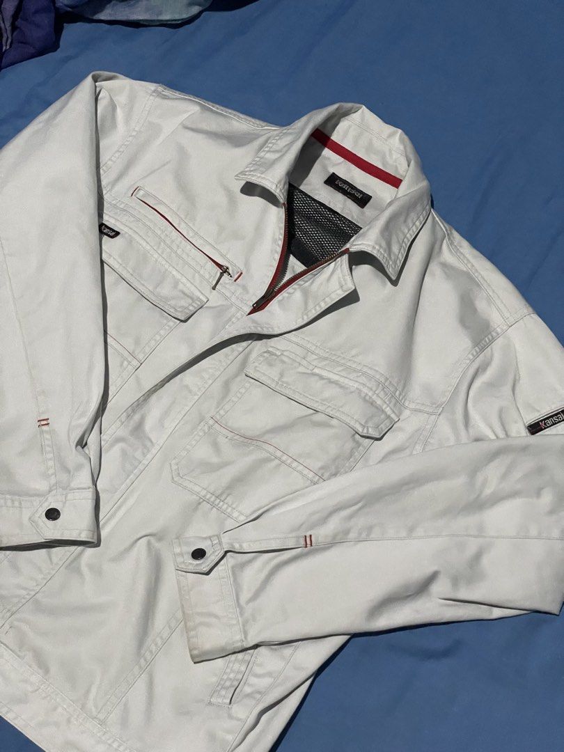 VINTAGE KANSAI YAMAMOTO UTILITY JACKET (Category: Coats, Jackets and Outerwear) located in Angeles City. Submitted by rollingwitmary (Listing ID 1469191280, Image 1). Description: Vintage Kansai Yamamoto Japanese workwear-inspired utility jacket. Perfect for vintage and streetwear fits. • Size: Large (L) • Condition: No issues, no damage, all good • Shipping fee shouldered by the buyer DM if interested. Thank you!.