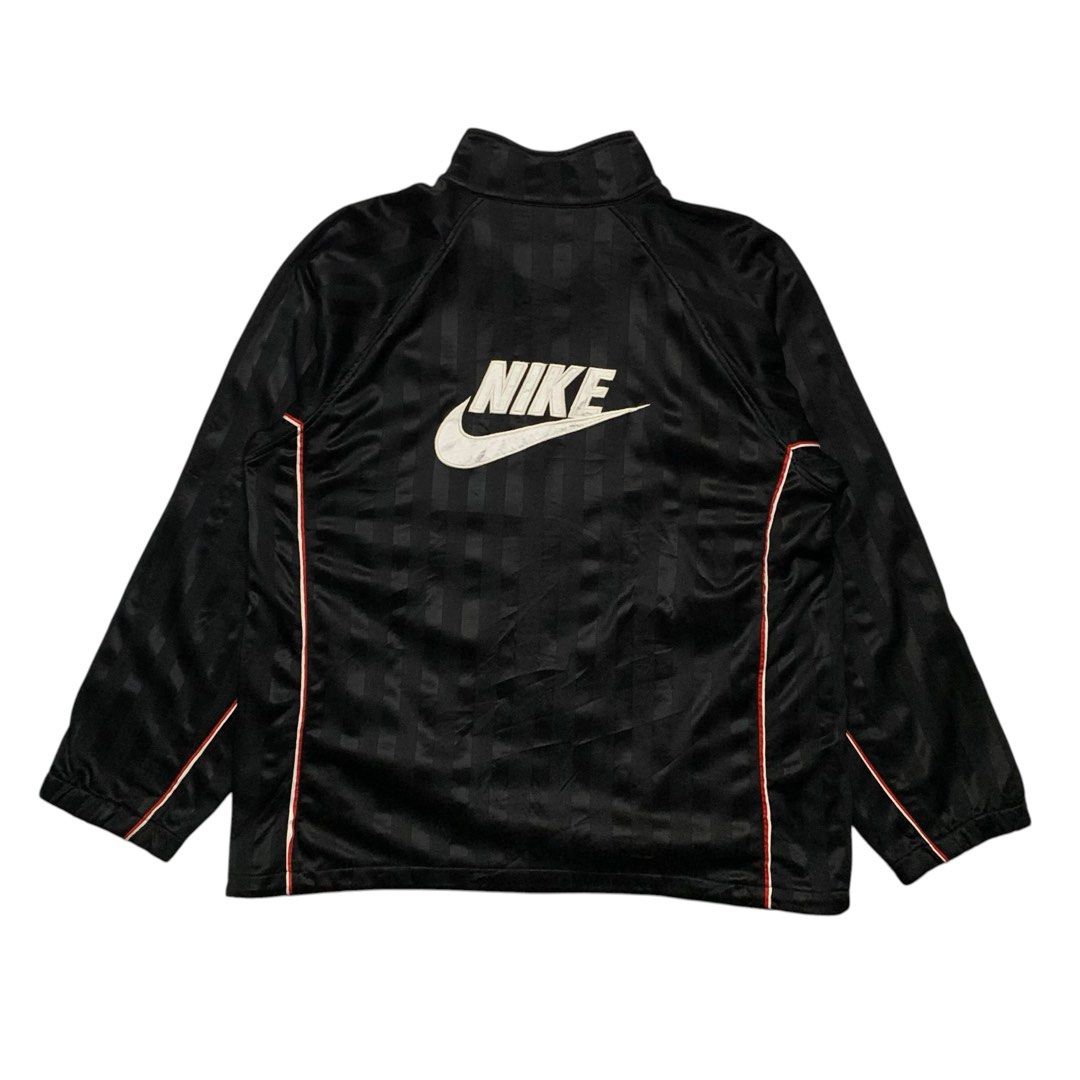 Vintage Nike Zip-up Track Jacket (Category: Coats, Jackets and Outerwear) located in Baguio. Submitted by thesecretshop_ph (Listing ID 1469246562, Image 2). Description: Size: Large Fitting Lenght: 29” Width: 24” Issue: -.