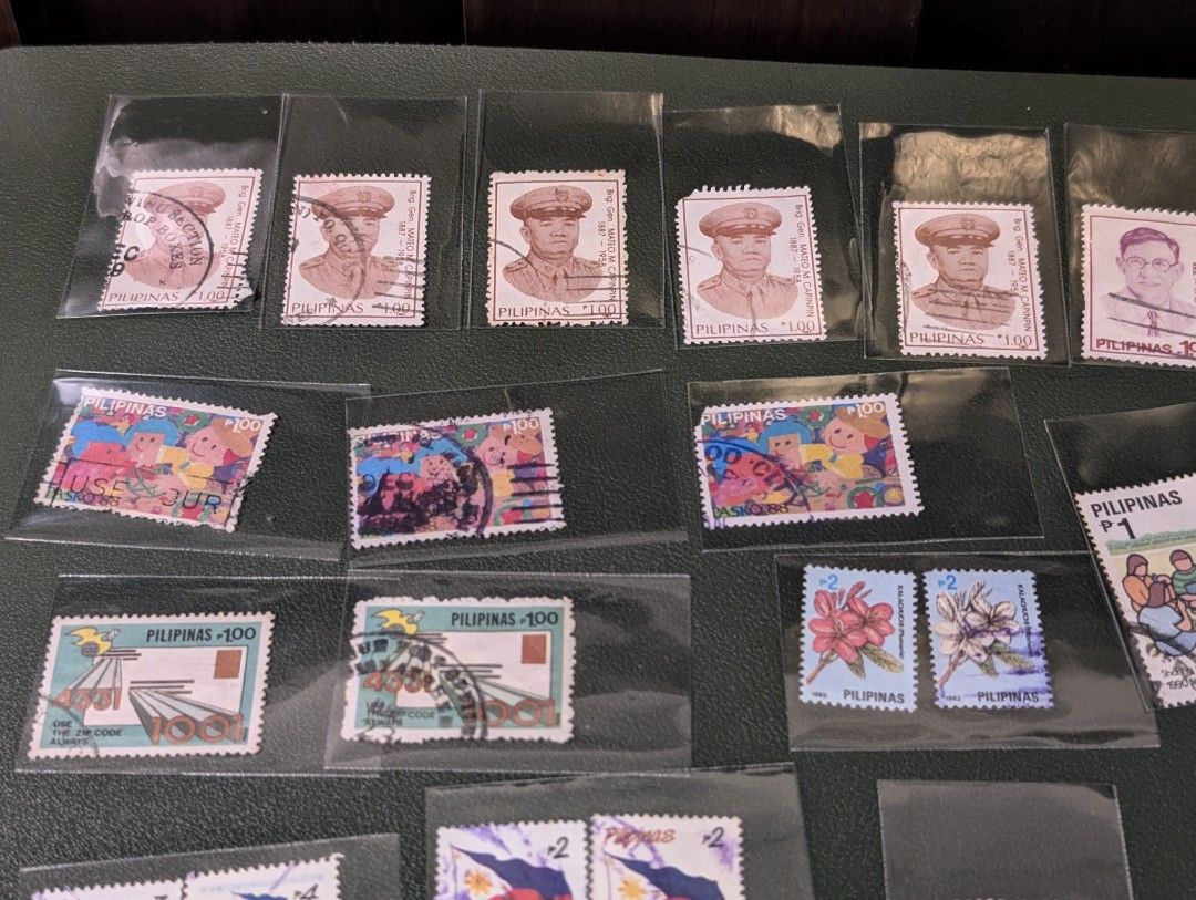 Vintage Philippines Post Stamps (Category: Stamps & Prints) located in Marikina City. Submitted by mrtncdrc (Listing ID 1469220931, Image 2). Description: 180 for all stamps already. Sleeves will not be included but the stamps will be place inside a penny sleeve for secure protection.