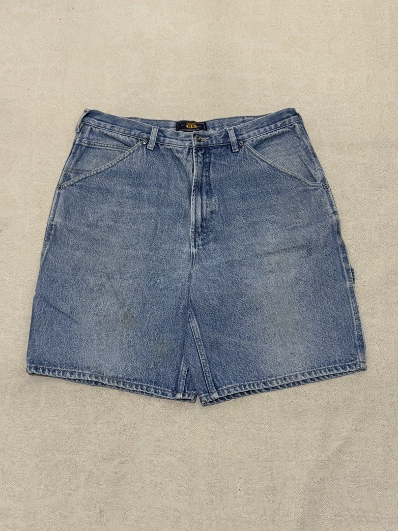 Vintage Route66 Denim Carpenter Jorts (Category: Shorts) located in Angeles City. Submitted by luigisells (Listing ID 1469249439, Image 1). Description: Size 35 Very Good Condition Issue/s: none MOP: Gcash or Bank Transfer Courier: J&t Express.