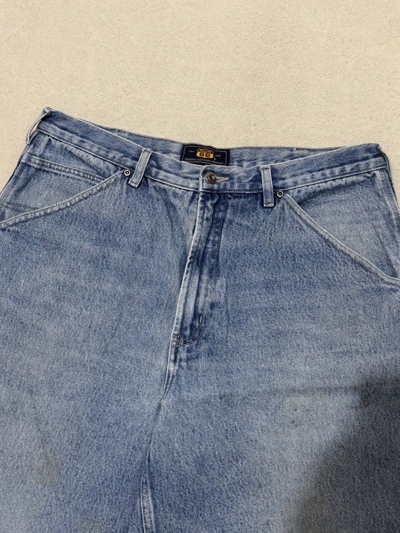 Vintage Route66 Denim Carpenter Jorts (Category: Shorts) located in Angeles City. Submitted by luigisells (Listing ID 1469249439, Image 3). Description: Size 35 Very Good Condition Issue/s: none MOP: Gcash or Bank Transfer Courier: J&t Express.