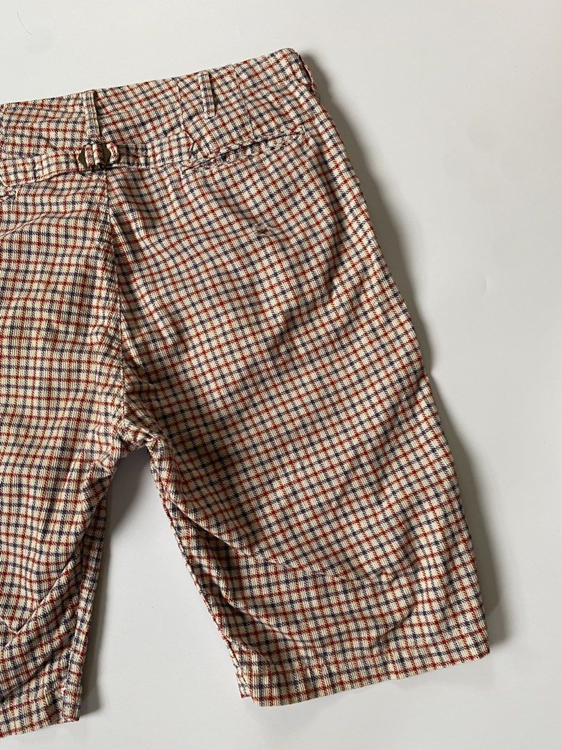 Vintage Visvim Check Plaid Shorts (Category: Shorts) located in Baguio. Submitted by the_gunstore (Listing ID 1469328116, Image 2). Description: Size tagged: M Issue: Hole Waistline:16.5(33) Full Length:22.5 Thigh:12 Leg Opening:9.5 Inseam:10.5 Knee: Front Rise:12.