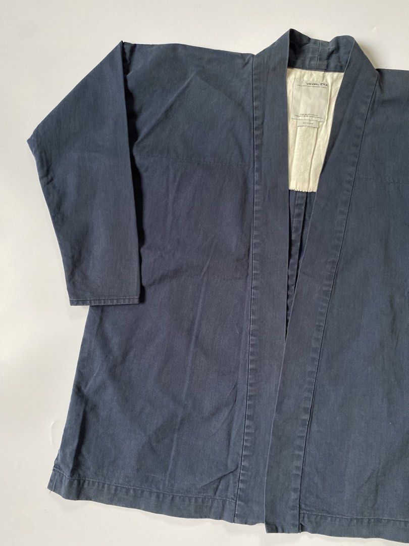 Vintage Visvim Noragi Denim Kimono Jacket (Category: Coats, Jackets and Outerwear) located in Baguio. Submitted by the_gunstore (Listing ID 1469323791, Image 3). Description: Size tagged: 3 Issue: None Width:23.5 Length:28.5 Shoulder:24 Sleeve:16.5.