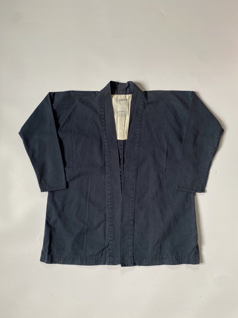 Vintage Visvim Noragi Denim Kimono Jacket (Category: Coats, Jackets and Outerwear) located in Baguio. Submitted by the_gunstore (Listing ID 1469323791, Image 1). Description: Size tagged: 3 Issue: None Width:23.5 Length:28.5 Shoulder:24 Sleeve:16.5.