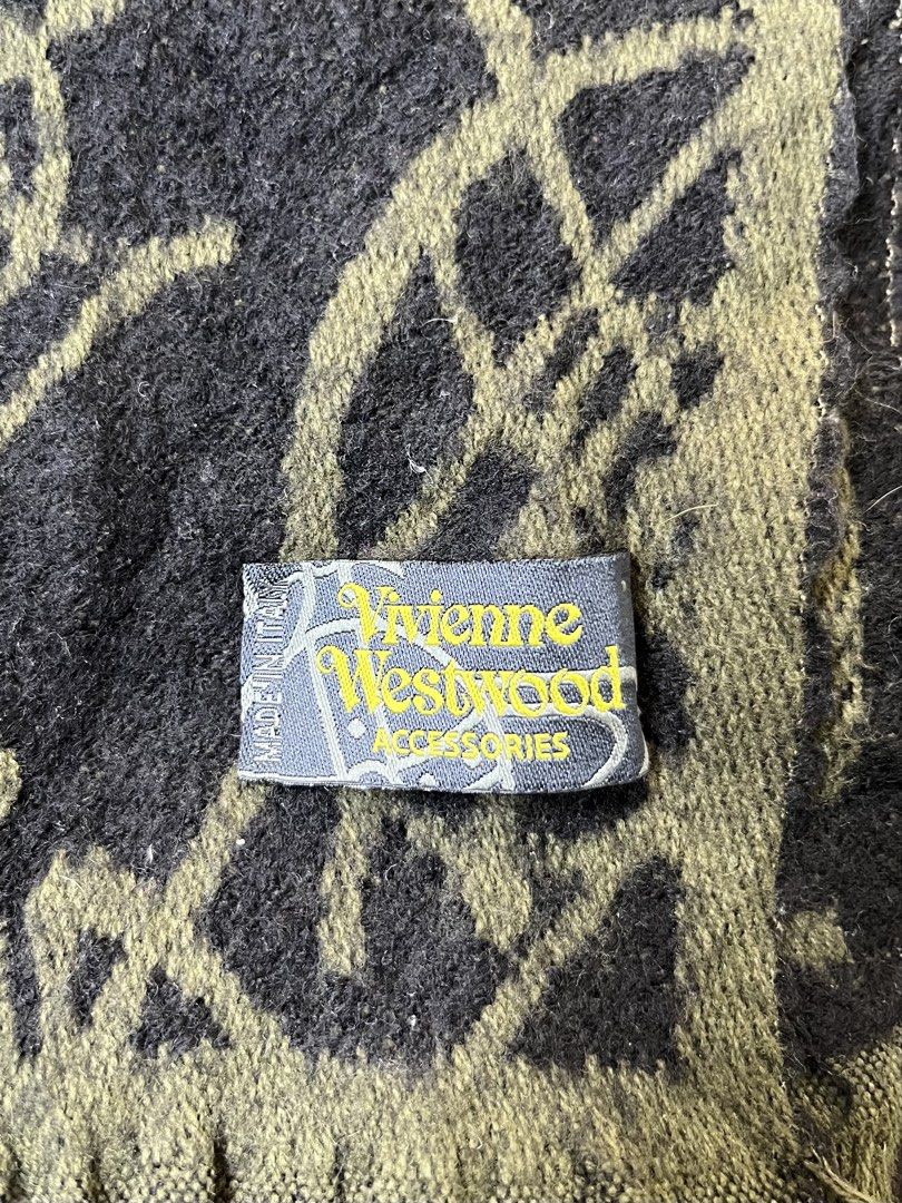Vivienne Westwood Monogram Wool Scarf (Category: Scarves) located in Cabanatuan. Submitted by cabsygoods (Listing ID 1469167400, Image 2). Description: Vivienne Westwood Monogram Wool Scarf Authentic Very good condition No issue Color rate 9/10 Dm to purchase! 📩.