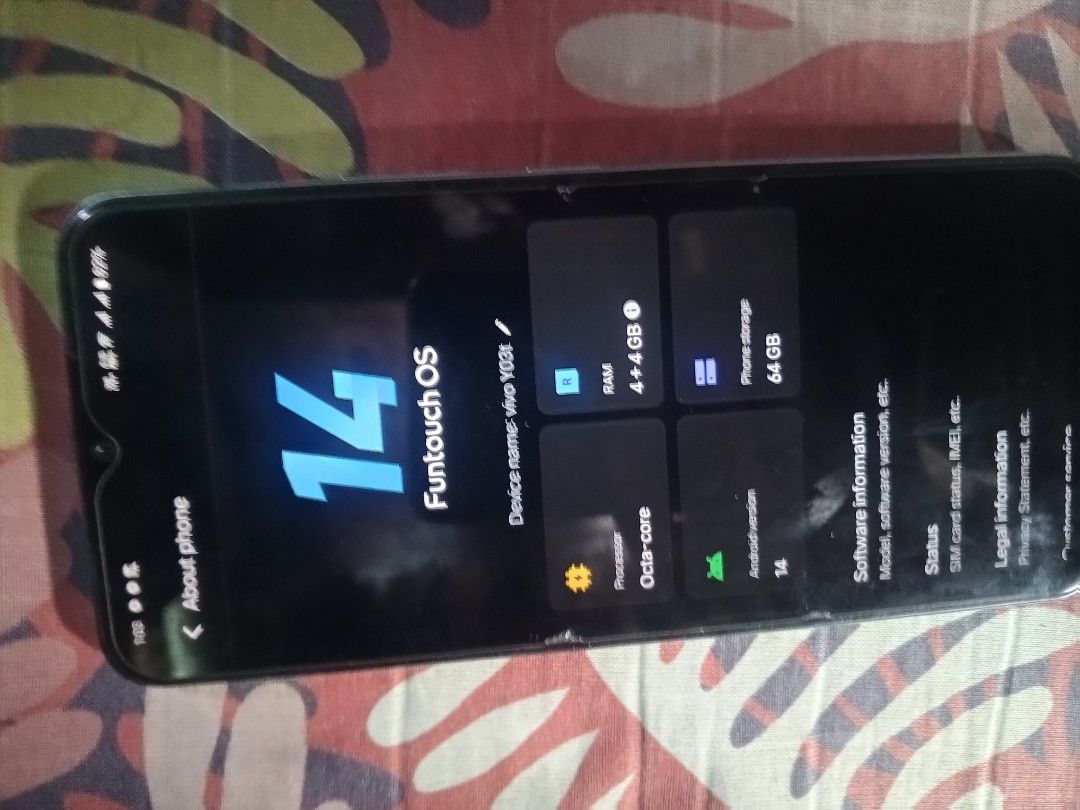 Vivo Y03t (Category: Android) located in Caloocan City. Submitted by shimocalii (Listing ID 1469257000, Image 1). Description: VIVO Y03t lightly used rfs: emergency, need cash badly.