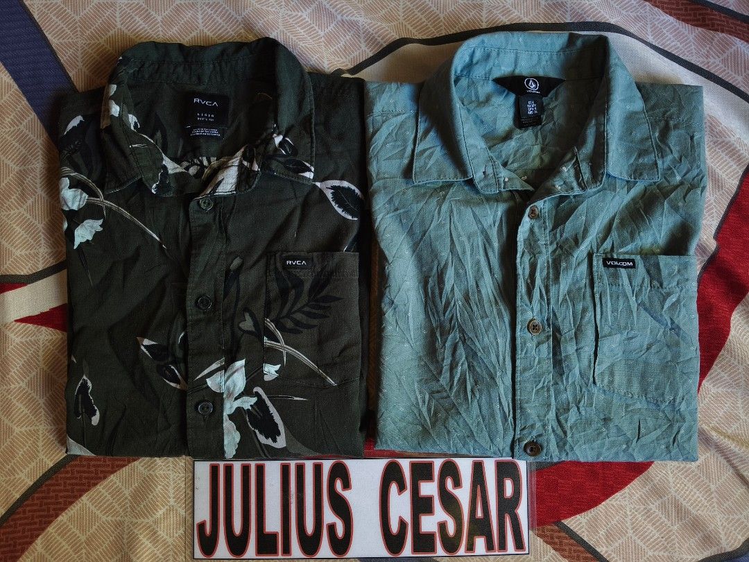 VOLCOM X RVCA SHORTSLEEVE POLO (Category: Tshirts & Polo Shirts ) located in Baguio. Submitted by thriftjc (Listing ID 1469168641, Image 2). Description: ptpa for sale 380 each +sf VOLCOM X RVCA SHORTSLEEVE POLO both fit small mens both large youth on tags 18.5-19x24.5 actual dimes excellent condition both need wash volcom.
