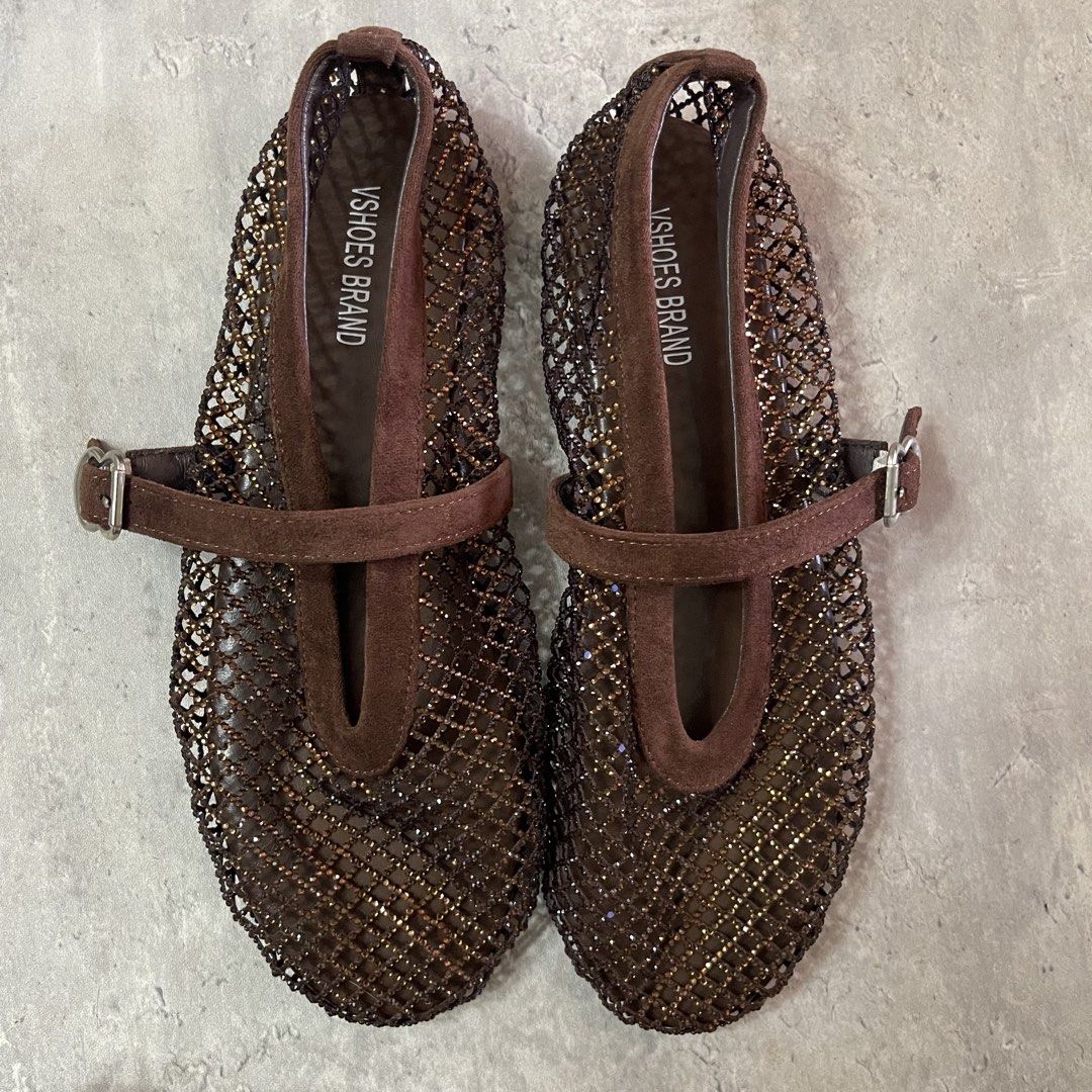 VSHOES BRAND Brown Mesh Flats (Category: Flats & Sandals) located in General Trias. Submitted by abellu (Listing ID 1469190430, Image 1). Description: Bought 2500.