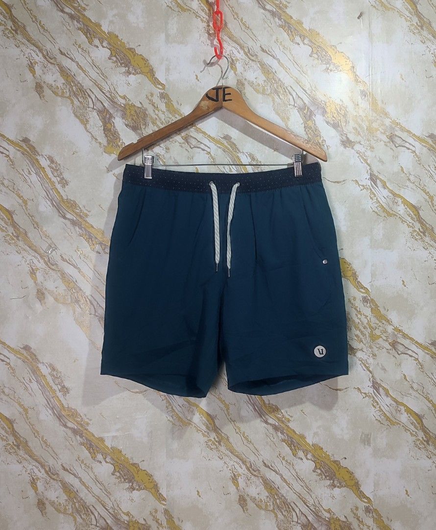 Vuori Dark Teal Drawstring Athletic Shorts Size L (Category: Shorts) located in Cabuyao City. Submitted by jederama (Listing ID 1469201600, Image 1). Description: VOURI KORE - ATHLETIC PERFORMANCE SHORT SIZE : LARGE ON TAG ( 32-36 WAISTLINE ) LENGTH - 17 GOOD AS NEW CONDITION NO ISSUE / NO FLAWS AUTHENTIC 💯 DRIFIT STRETCH FABRIC 900 + SHIPPING FEE.