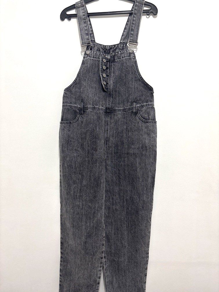 Washed gray Black denim jumper jumpsuit (Category: Jumpsuits) located in Bacoor. Submitted by sherryl17 (Listing ID 1469297262, Image 1). Description: Length-42” Crouch-12” Width-17.
