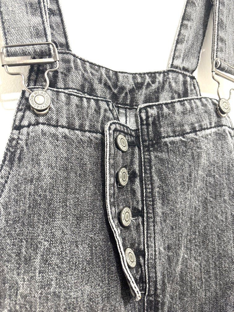 Washed gray Black denim jumper jumpsuit (Category: Jumpsuits) located in Bacoor. Submitted by sherryl17 (Listing ID 1469297262, Image 2). Description: Length-42” Crouch-12” Width-17.
