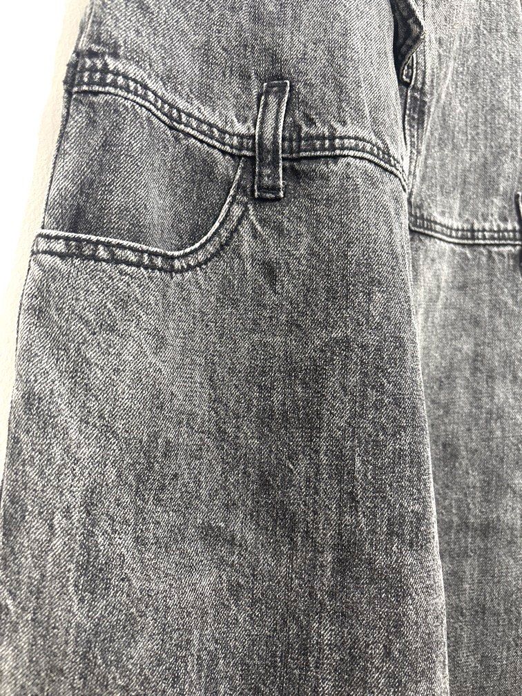 Washed gray Black denim jumper jumpsuit (Category: Jumpsuits) located in Bacoor. Submitted by sherryl17 (Listing ID 1469297262, Image 3). Description: Length-42” Crouch-12” Width-17.