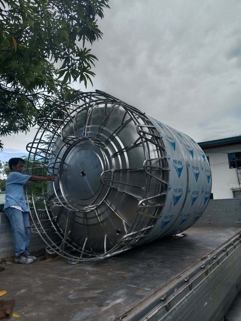 Water Storage tank (Category: Construction & Building Materials) located in Manila. Submitted by kristellf29 (Listing ID 1469190392, Image 2). Description: Water Storage & Pressure Tank Stainless Steel Grade 304 -Made with 100% Stainless Steel Grade 304 -Sizes range from 500L to 20 000L -Vertical or Horizontal -Elegant design, Highly Durable -For Rigid and Durable Structure -With Stainless Stand -With Inlet, Outlet and Drain -Perfect for resident