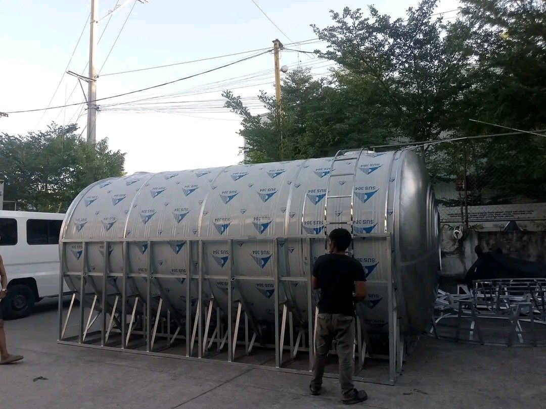 Water Storage tank (Category: Construction & Building Materials) located in Manila. Submitted by kristellf29 (Listing ID 1469190578, Image 1). Description: Water Storage & Pressure Tank Stainless Steel Grade 304 -Made with 100% Stainless Steel Grade 304 -Sizes range from 500L to 20 000L -Vertical or Horizontal -Elegant design, Highly Durable -For Rigid and Durable Structure -With Stainless Stand -With Inlet, Outlet and Drain -Perfect for resident