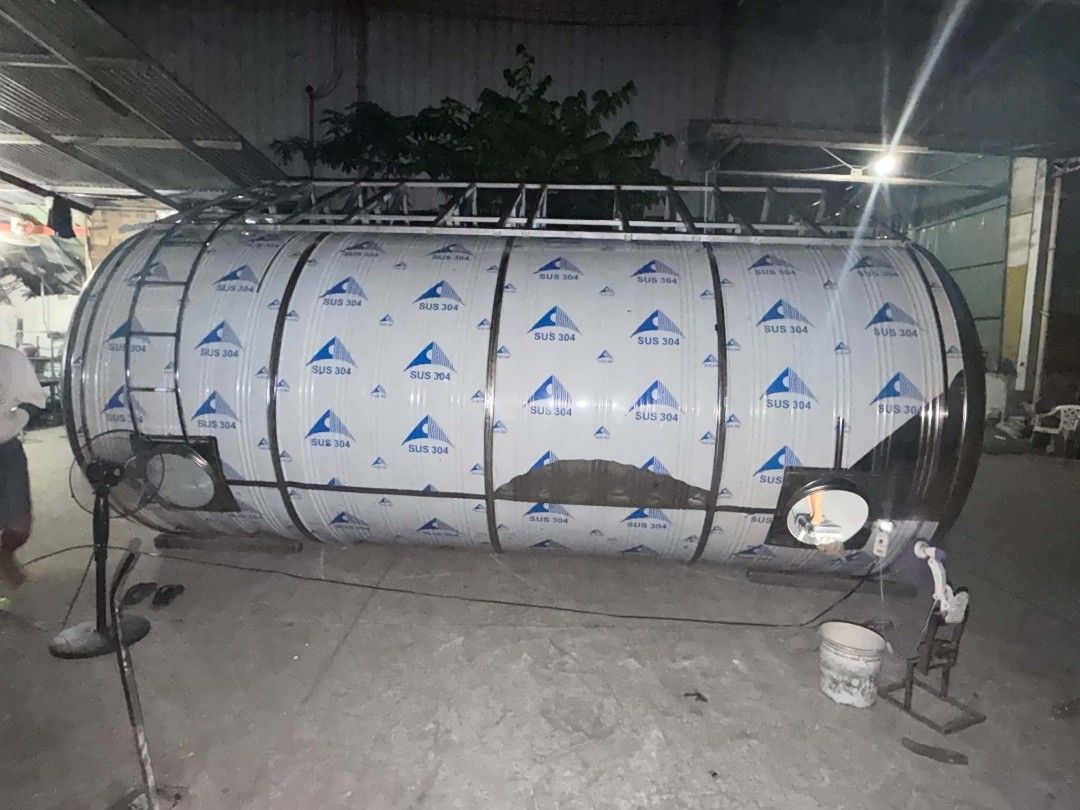 Water Storage tank (Category: Construction & Building Materials) located in Manila. Submitted by kristellf29 (Listing ID 1469190578, Image 2). Description: Water Storage & Pressure Tank Stainless Steel Grade 304 -Made with 100% Stainless Steel Grade 304 -Sizes range from 500L to 20 000L -Vertical or Horizontal -Elegant design, Highly Durable -For Rigid and Durable Structure -With Stainless Stand -With Inlet, Outlet and Drain -Perfect for resident