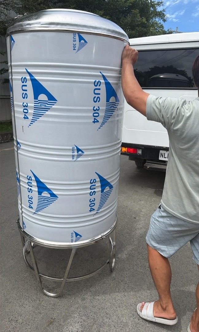 Water Storage tank (Category: Construction & Building Materials) located in Manila. Submitted by kristellf29 (Listing ID 1469190838, Image 1). Description: Water Storage & Pressure Tank Stainless Steel Grade 304 -Made with 100% Stainless Steel Grade 304 -Sizes range from 500L to 20 000L -Vertical or Horizontal -Elegant design, Highly Durable -For Rigid and Durable Structure -With Stainless Stand -With Inlet, Outlet and Drain -Perfect for resident