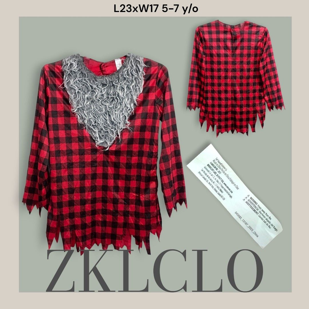 Werewolf Halloween costume (Category: Babies & Kids Fashion) located in Caloocan City. Submitted by zklclo (Listing ID 1469227747, Image 1). Description: Werewolf Halloween costume Size: L-23" x W-17" 5-7y/o Price: 99 pesos only🫰😉 issue: tear MODE OF PAYMENT: 💸GCASH 🛵 SHIPPING: 📦J&T (payment first) 📦LALAMOVE (COD).