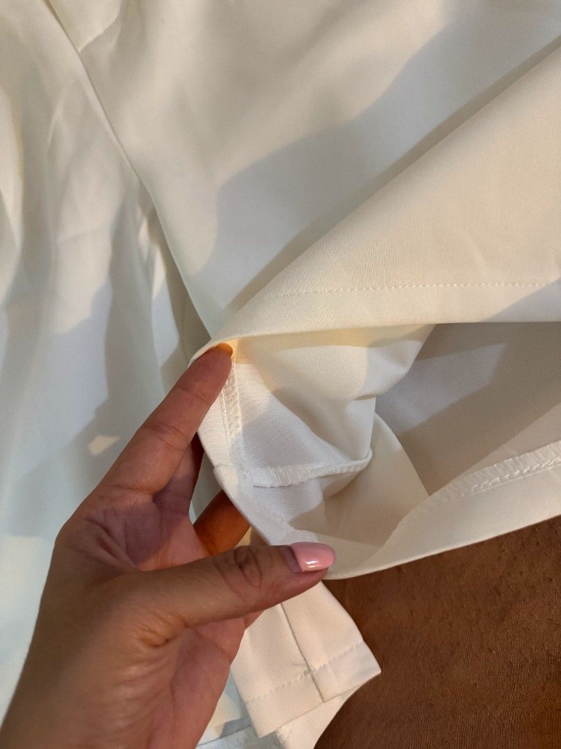 White Bermuda Shorts (Category: Shorts) located in Manila. Submitted by withlovesam (Listing ID 1469277093, Image 2). Description: waist 24-26 garterized back waist.