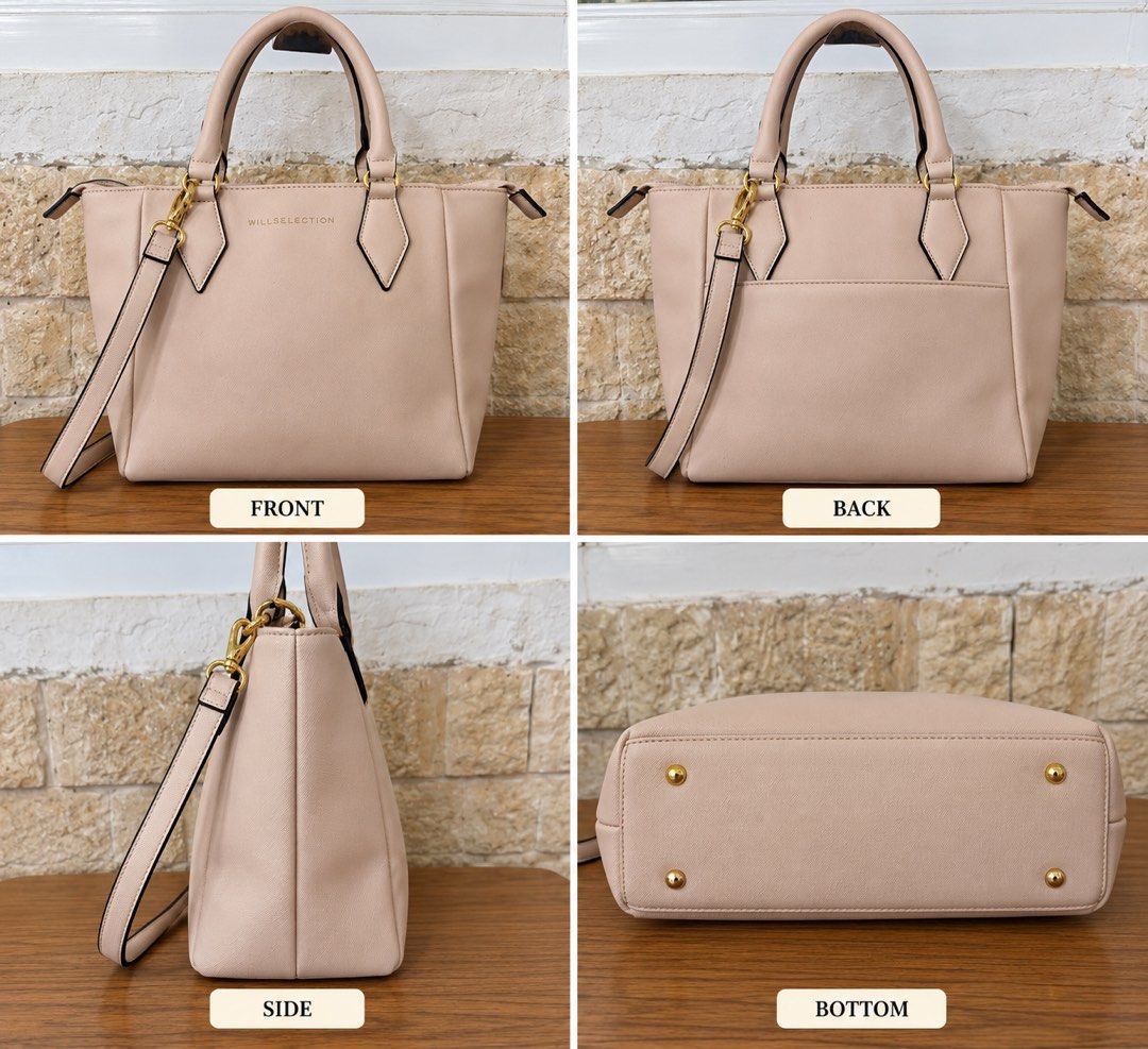 Willselection pink structured 2-way tote bag L9x13 (Category: Cross-body Bags) located in San Fernando. Submitted by japansurpluselyu (Listing ID 1469181475, Image 1). Description: .