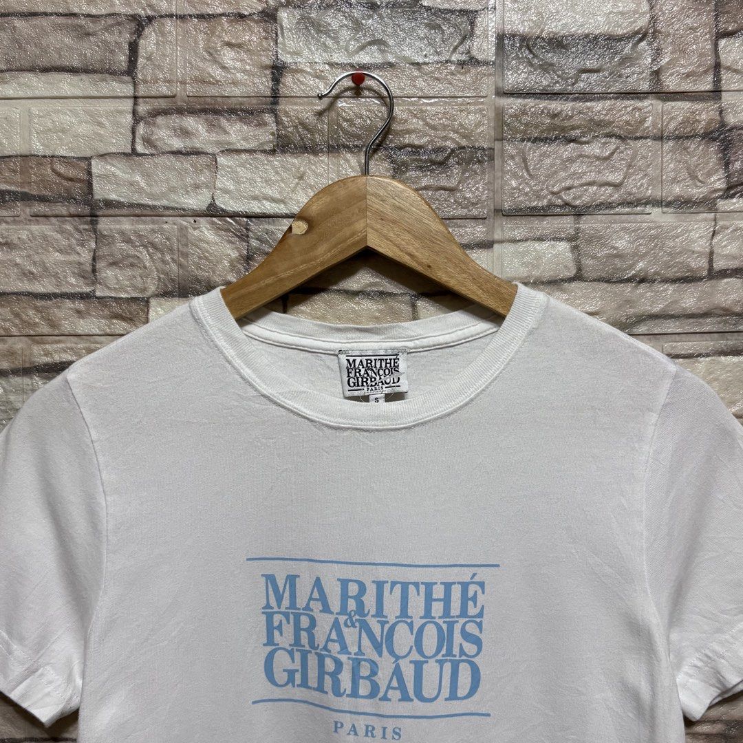 Women’s Marithe Francois Girbaud Paris Tee (Category: Shirts) located in Bacolod City. Submitted by treasurehuntsv2 (Listing ID 1469232273, Image 2). Description: Womens Marithe Francois Girbaud Paris tee Condition – excellent Color Rate –9.5/10 Flaws – None ✅ Size: Dimensions: Width – 17 Length – 22 Mine – 1000 FREE SHIPPING.