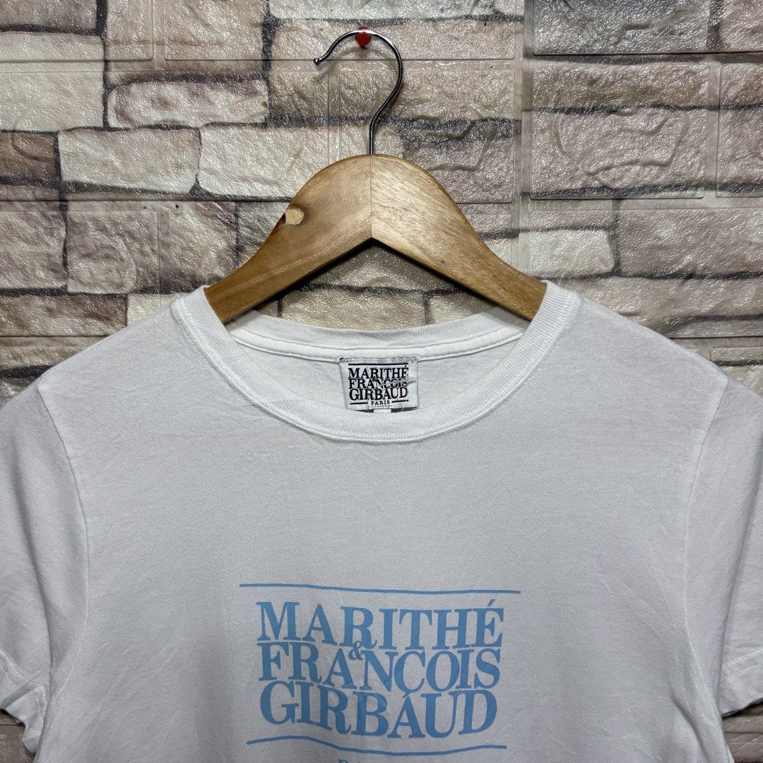 Women’s Marithe Francois Girbaud Paris Tee (Category: Shirts) located in Bacolod City. Submitted by treasurehuntsv2 (Listing ID 1469232273, Image 3). Description: Womens Marithe Francois Girbaud Paris tee Condition – excellent Color Rate –9.5/10 Flaws – None ✅ Size: Dimensions: Width – 17 Length – 22 Mine – 1000 FREE SHIPPING.
