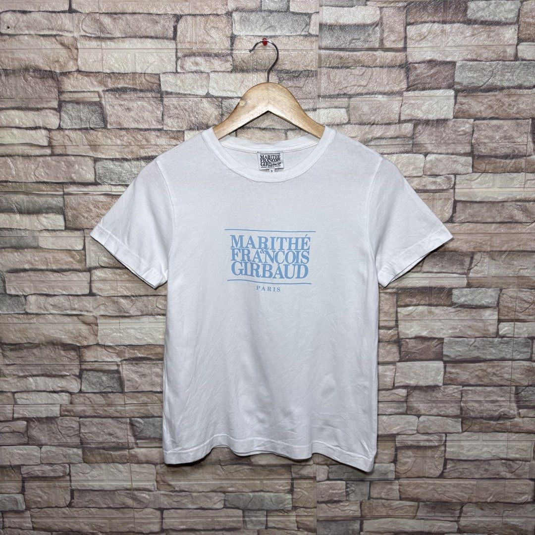 Women’s Marithe Francois Girbaud Paris Tee (Category: Shirts) located in Bacolod City. Submitted by treasurehuntsv2 (Listing ID 1469232273, Image 1). Description: Womens Marithe Francois Girbaud Paris tee Condition – excellent Color Rate –9.5/10 Flaws – None ✅ Size: Dimensions: Width – 17 Length – 22 Mine – 1000 FREE SHIPPING.