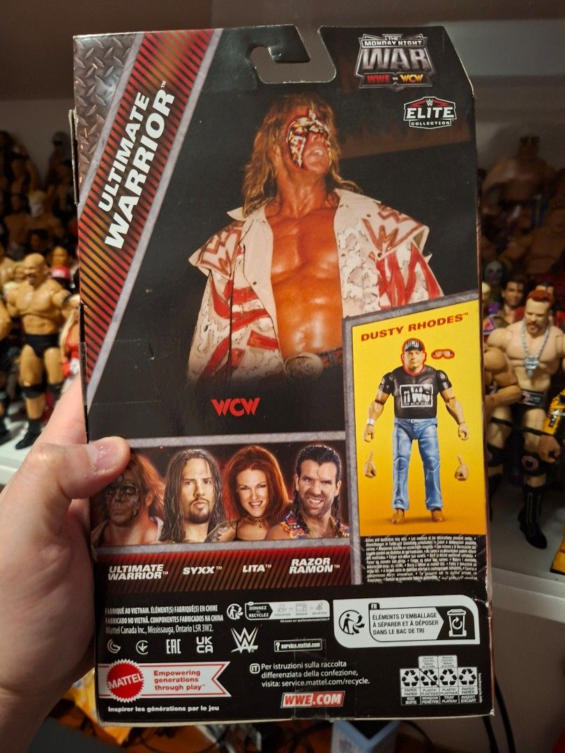 WWE Mattel Elite Ultimate Warrior (KLB) (Category: Action & Battle Toys) located in Bulacan. Submitted by jiiimsyap (Listing ID 1469313274, Image 2). Description: BRAND NEW. NO BAF. 📦 Shipping: Lalamove • Malolos – everyday • Makati – by schedule 💰 Payment: Payment first via GCash or BDO PM for inquiries. Thanks!.