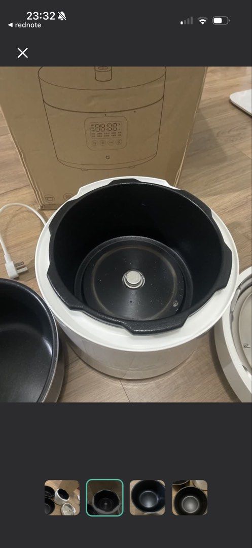 Xiaomi Smart Pressure Cooker 5L (Category: Cookers) located in Manila. Submitted by treeal (Listing ID 1469325778, Image 3). Description: - Brand: Xiaomi Smart Electric Pressure Cooker - Capacity: 5 Liters (Great for families) - Color: White (Sleek design with digital control panel) - Inclusions: 2 inner cooking pots (different colors) and original box - Condition: Clean, well-maintained, and ready to use - Best for: Rice, stews, soups, and more 