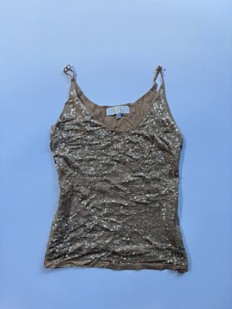 y2k bernini sequins brown top (Category: Others Tops) located in San Enrique. Submitted by getsthrift (Listing ID 1469269754, Image 1). Description: no issue M-XL.