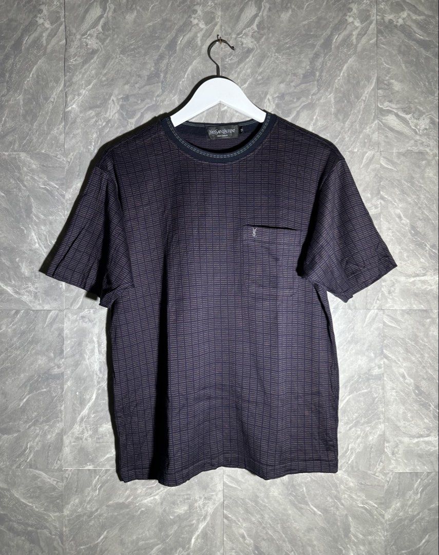 Yves Saint Laurent - Vintage Stripes Basic Logo Pocket Tshirt (Category: Tshirts & Polo Shirts ) located in Manila. Submitted by wdpworldwide (Listing ID 1469275200, Image 1). Description: Size Medium Mens 8.5/10 Good Condition (Considering its age) Minor Bleach Stain (Not Noticeable) No Major Flaw No Inclusions Authentic 600.