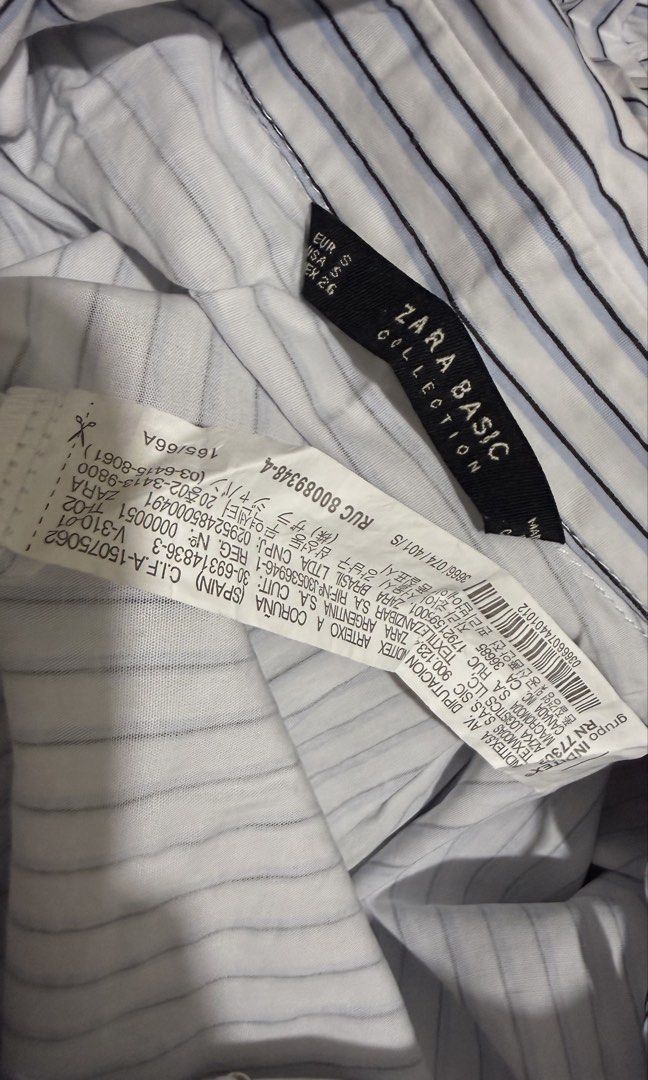 Zara Basic Striped Buttondown Longsleeve Shirt (Category: Longsleeves) located in Naga. Submitted by tiindahunts (Listing ID 1469294121, Image 2). Description: From Hongkong box!.