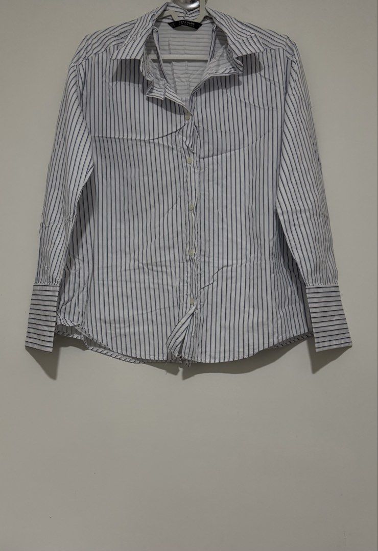 Zara Basic Striped Buttondown Longsleeve Shirt (Category: Longsleeves) located in Naga. Submitted by tiindahunts (Listing ID 1469294121, Image 1). Description: From Hongkong box!.
