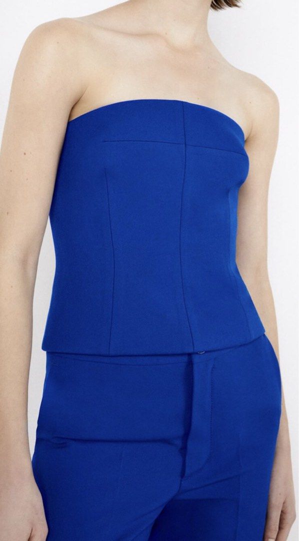 zara blue tube top (Category: Sleeveless) located in Quezon City. Submitted by declutterqa (Listing ID 1469283343, Image 2). Description: ⭐️ really cute, gained weight doesn't fit me : ( Please read before asking questions! 🪭 Items are slightly negotiable as I am heavily decluttering, no swaps/trades. 🧾 Payment via GCASH/BPI QR 🛵 Delivery within metro manila thru grab/lalamove booking by buyer. Delivery outside of Metro Manila via LBC ONLY/Fla