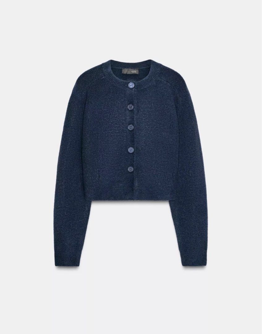 Zara Cardigan (Category: Coats, Jackets and Outerwear) located in Caloocan City. Submitted by gazellection.shop (Listing ID 1469163038, Image 2). Description: Zara Soft Knit Cardigan Navy Blue BNWT Fixed price posted. I will not entertain low offer..